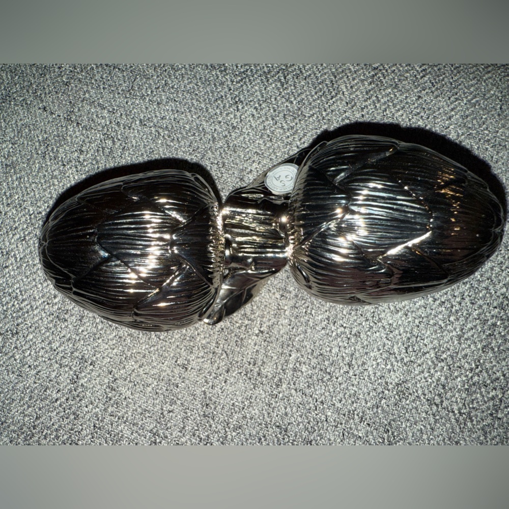 Godinger Silver tone Artichoke salt and pepper shakers